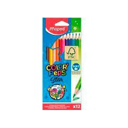 (183212FC) MAPED LÁPICES DE COLORES COLOR´PEPS STAR CERTIFICADO FSC C/SURTIDOS ESTUCHE 12 UD
