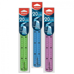 (279210) MAPED REGLA TWIST´N FLEX DECORADA DOBLE GRADUACIÓN 20 CM COLORES SURTIDOS