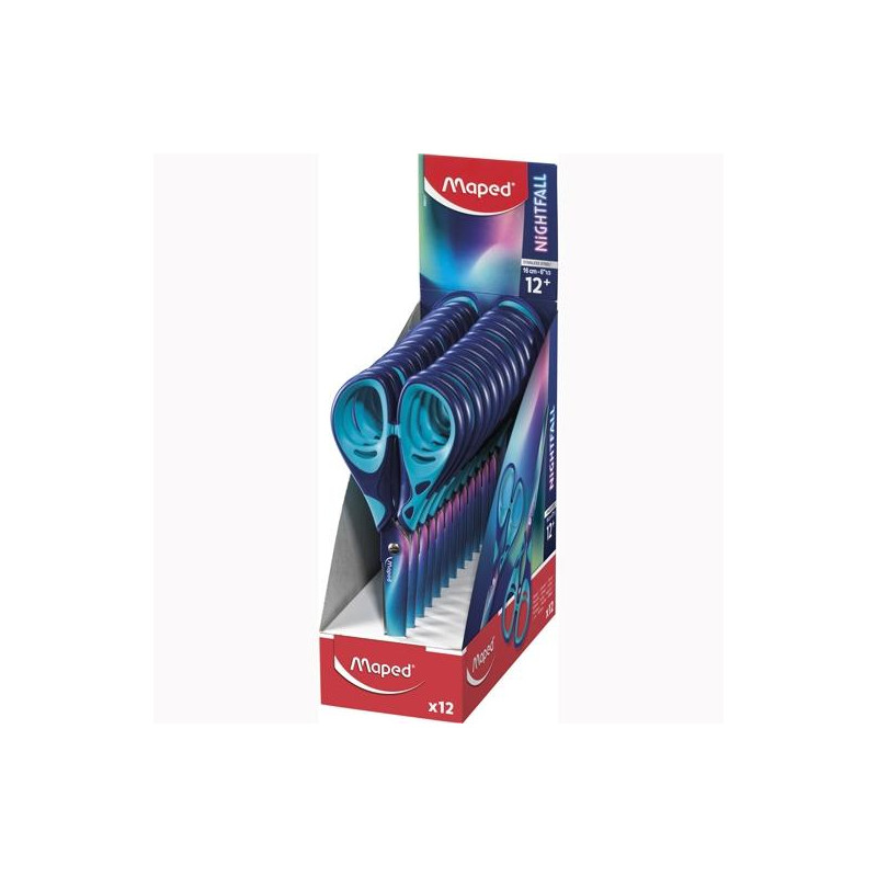 (466917) MAPED TIJERAS NIGHTFALL 16CM MULTICOLOR C/12U (466917) MAPED TIJERAS NIGHTFALL 16CM MULTICOLOR C/12U