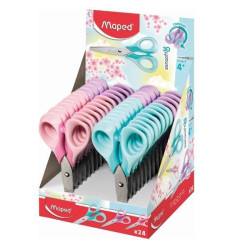 (484211) MAPED TIJERAS SENSOFT 3D DIESTROS 13CM SIMÉTRICAS C/SURTIDOS PASTEL C/24