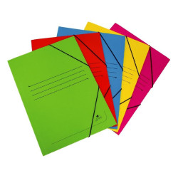 (1085SU) MARIOLA CARPETA CARTÓN 500 GR SOLAPA GOMAS FOLIO MATE 5 COLORES SURTIDOS -20U-