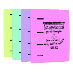 (2390FR) MARIOLA CARPEBLOCK 4X40 CARTÓN FORRADO PLASTIFICADO C/FRASES FOLIO SURTIDOS PASTEL