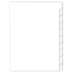 (3010) MARIOLA SEPARADORES 10 POSICIONES A4 SIN TALADRO CARTULINA 180GR PACK 10 UD BLANCO