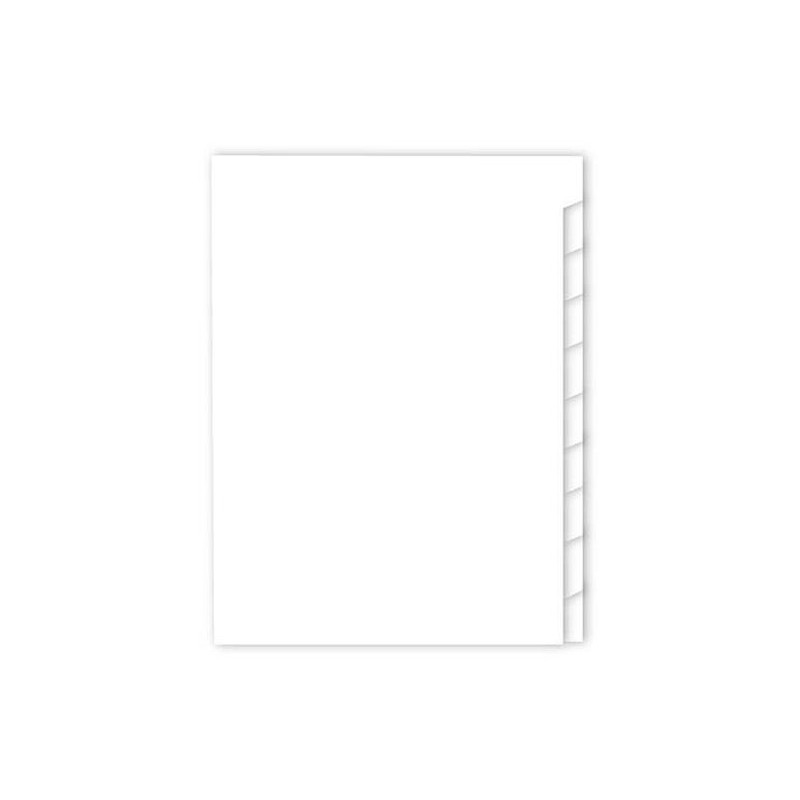 (3010) MARIOLA SEPARADORES 10 POSICIONES A4 SIN TALADRO CARTULINA 180GR PACK 10 UD BLANCO (3010) MARIOLA SEPARADORES 10 POSICIONES A4 SIN TALADRO CARTULINA 180GR PACK 10 UD BLANCO