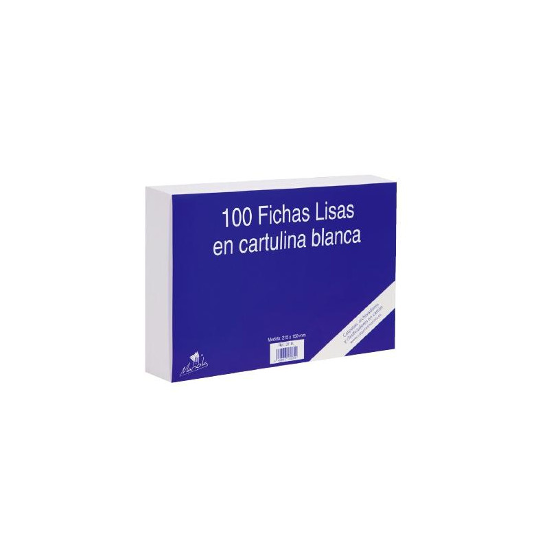 (3115L) MARIOLA FICHA LISA 215X160MM CARTULINA 180GR BLANCO PAQUETE DE 100 (3115L) MARIOLA FICHA LISA 215X160MM CARTULINA 180GR BLANCO PAQUETE DE 100