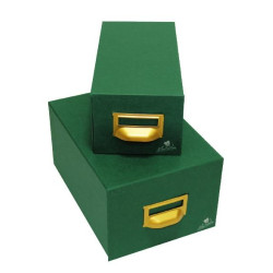 (4-500) MARIOLA FICHERO CARTÓN FORRADO GELTEX 500 FICHAS DE 200X155 VERDE
