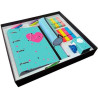 (SET-2397CO) MARIOLA SET DE REGALO PREMIUM CARPEBLOCK 4 ANILLAS 40MM CORAZONES MODELOS SURTIDOS