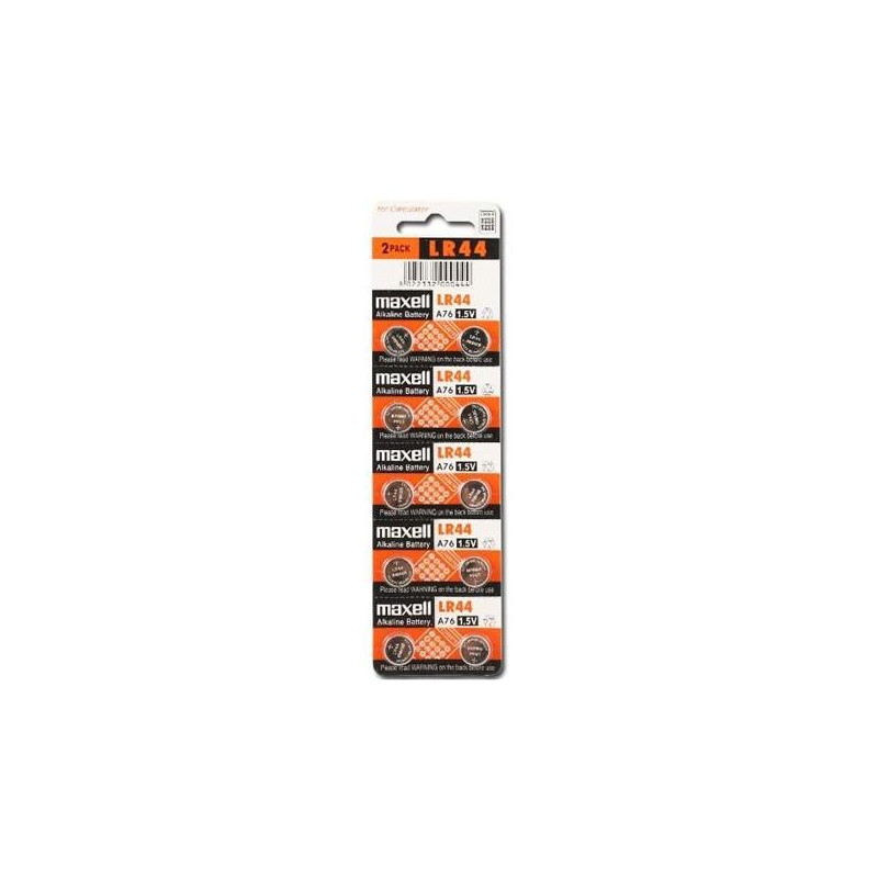 (LR0044-B10 MXL) MAXELL PILAS PLANAS ALCALINAS 1 (LR0044-B10 MXL) MAXELL PILAS PLANAS ALCALINAS 1