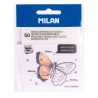(411260050) MILAN BLOC NOTAS ADHESIVAS 50H 76X76 PLÁSTICO TRANSLÚCIDAS