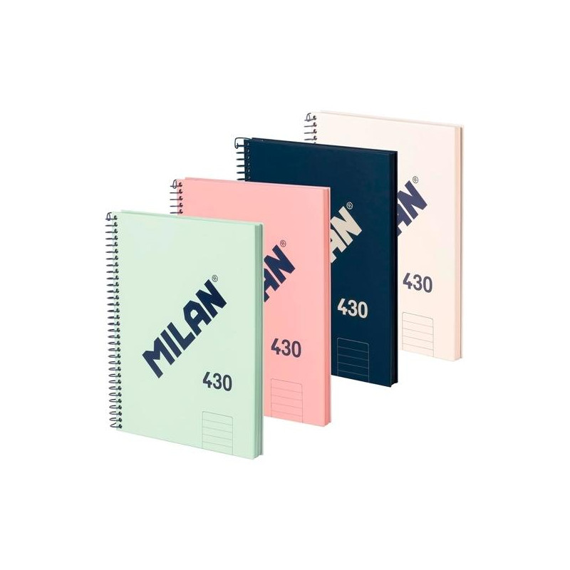 (57151E80X4) MILAN LIBRETA CON ESPIRAL A5 80 HOJAS 95GR PAPEL BLANCO SERIE 1918 PACK 4 COLORES SURTIDOS (57151E80X4) MILAN LIBRETA CON ESPIRAL A5 80 HOJAS 95GR PAPEL BLANCO SERIE 1918 PACK 4 COLORES SURTIDOS