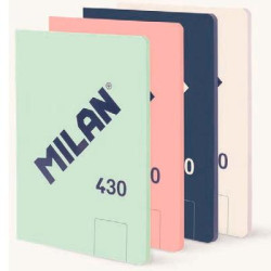 (57251G48X4) MILAN LIBRETA ENCOLADA A5 48H PAPEL 95GR LISO COLECCIÓN 430 SINCE 1918 SURTIDO PACK 4 UD