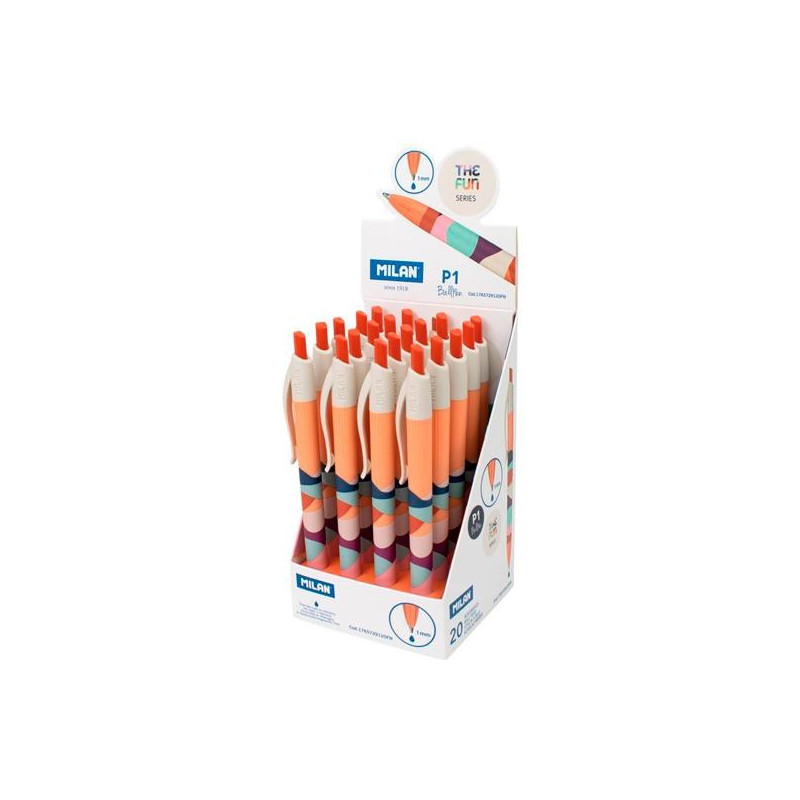 (1765729120FN) MILAN BOLÍGRAFO P1 THE FUN 624 TINTA AZUL CAJA EXPOSITORA 20 UD (1765729120FN) MILAN BOLÍGRAFO P1 THE FUN 624 TINTA AZUL CAJA EXPOSITORA 20 UD