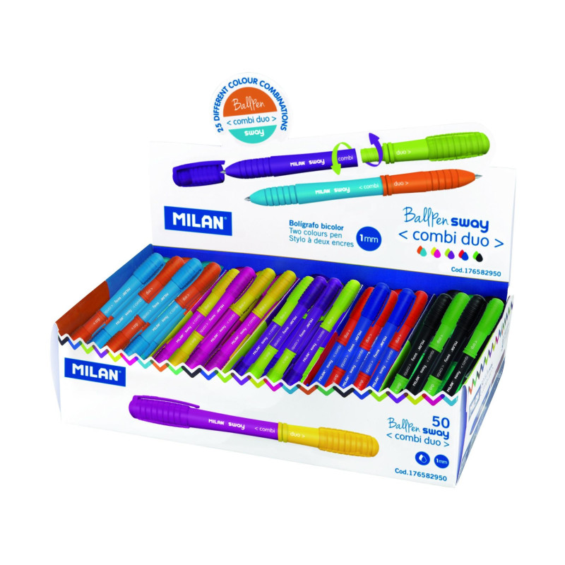 (176582950) MILAN BOLÍGRAFO SWAY COMBI DUO COLORES EXPOSITOR -50U- (176582950) MILAN BOLÍGRAFO SWAY COMBI DUO COLORES EXPOSITOR -50U-