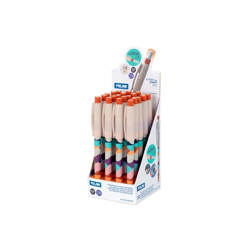 (185012920FN) MILAN PORTAMINAS PL1 SERIE THE GUN 0.9MM 2B C/SURTIDOS CAJA EXPOSITORA 20 UD (185012920FN) MILAN PORTAMINAS PL1 SERIE THE GUN 0.9MM 2B C/SURTIDOS CAJA EXPOSITORA 20 UD
