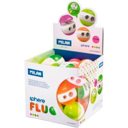 (20156824FL) MILAN AFILALÁPICES SPHERE FLUO DOBLE COLORES SURTIDOS CUBO EXPOSITOR 24U