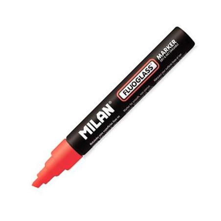 (591293012) MILAN FLUOGLASS ROTULADOR BORRABLE ROJO
