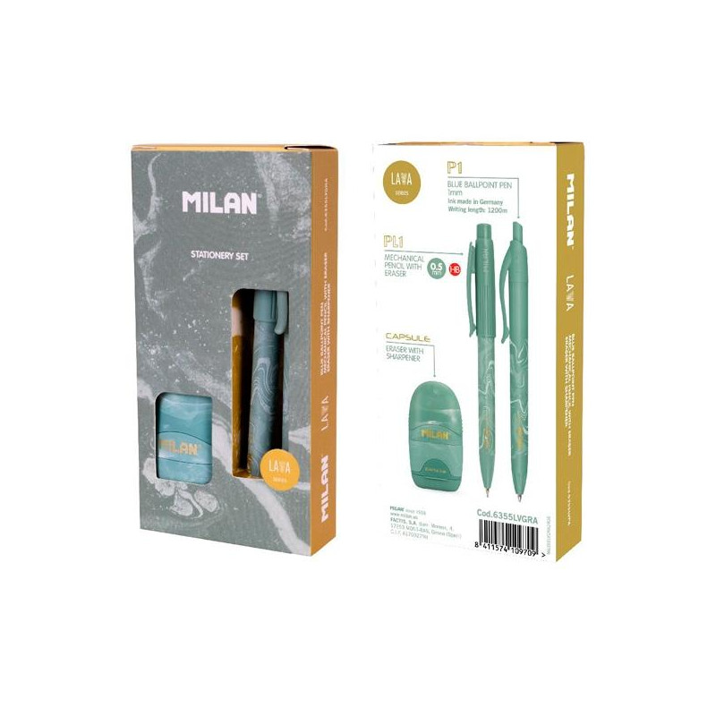 (6355LVGRA) MILAN CAJA REGALO SERIE LAVA CON BOLÍGRAFO P1 (6355LVGRA) MILAN CAJA REGALO SERIE LAVA CON BOLÍGRAFO P1