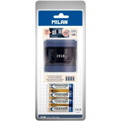(BWM10278B) MILAN AFILALÁPICES ELÉCTRICO MAXI-REGULAR SERIE 1918 C/DEPÓSITO AZUL MARINO BLISTER
