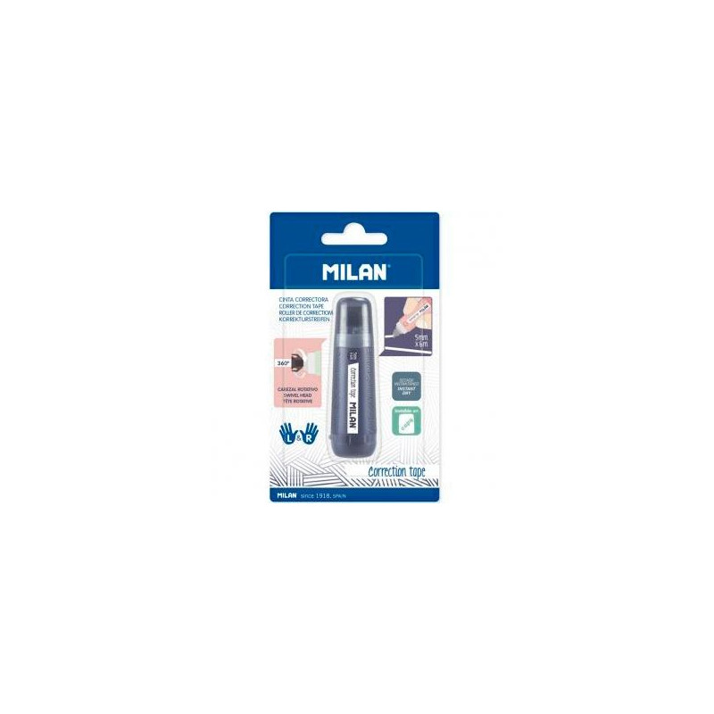 (BWM10340SNC) MILAN CINTA CORRECTORA CILÍNDRICA 5MMX6M SERIE 1918 BLÍSTER C/SURTIDOS (BWM10340SNC) MILAN CINTA CORRECTORA CILÍNDRICA 5MMX6M SERIE 1918 BLÍSTER C/SURTIDOS