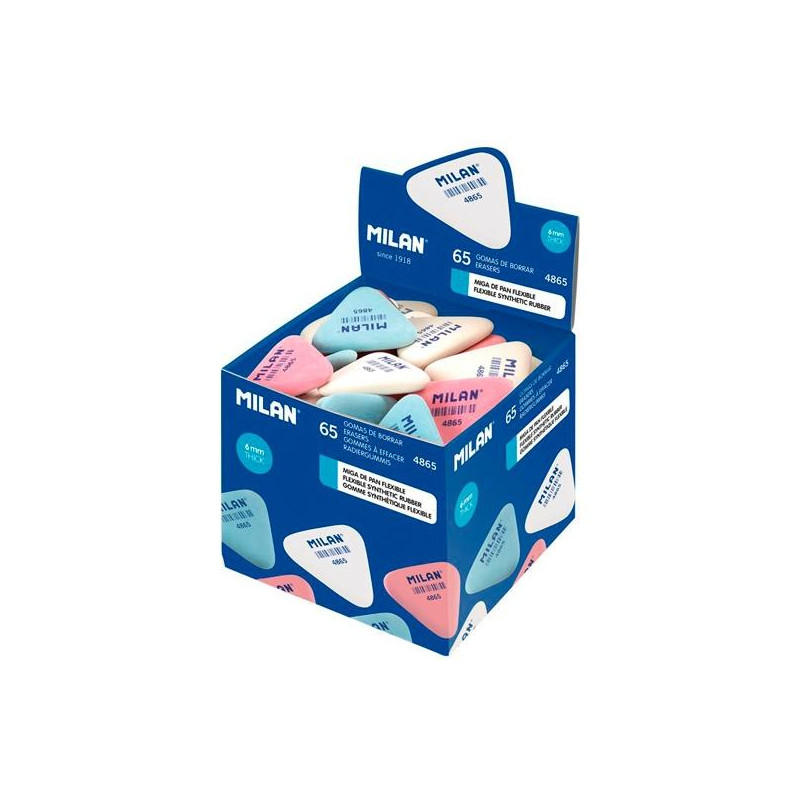 (CNM4865) MILAN GOMA 4865 MIGA DE PAN FLEXIBLE TRIANGULAR PEQUEÑA CAJA EXPOSITORA 65 UD C/SURTIDOS (CNM4865) MILAN GOMA 4865 MIGA DE PAN FLEXIBLE TRIANGULAR PEQUEÑA CAJA EXPOSITORA 65 UD C/SURTIDOS