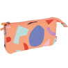 (081133FARN) MILAN PORTATODO 5 COMPARTIMENTOS SERIE ESPECIAL FUN ANIMALS NARANJA