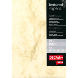 (PCL1651) APLI PAPEL TEXTURA MÁRMOL A4 95GR PACK 100H MARRÓN