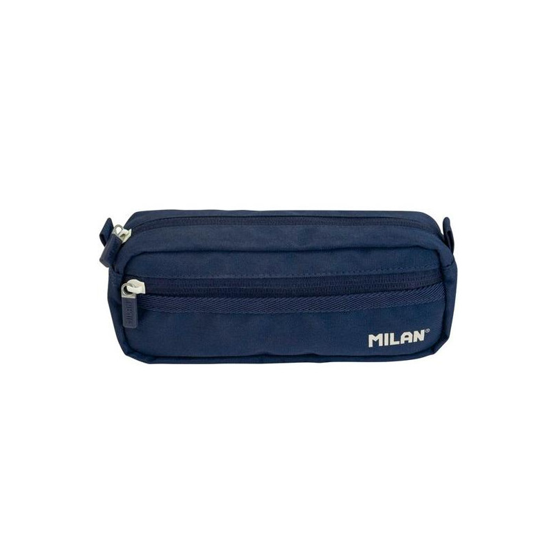(081148SNCB) MILAN PORTATODO RECTANGULAR 2 CREMALLERAS SERIE 1918 AZUL MARINO