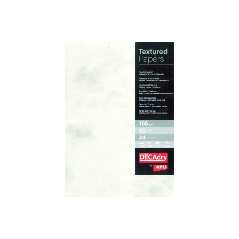 (PCL1681) APLI PAPEL TEXTURA MÁRMOL A4 165GR PACK 50H GRIS (PCL1681) APLI PAPEL TEXTURA MÁRMOL A4 165GR PACK 50H GRIS