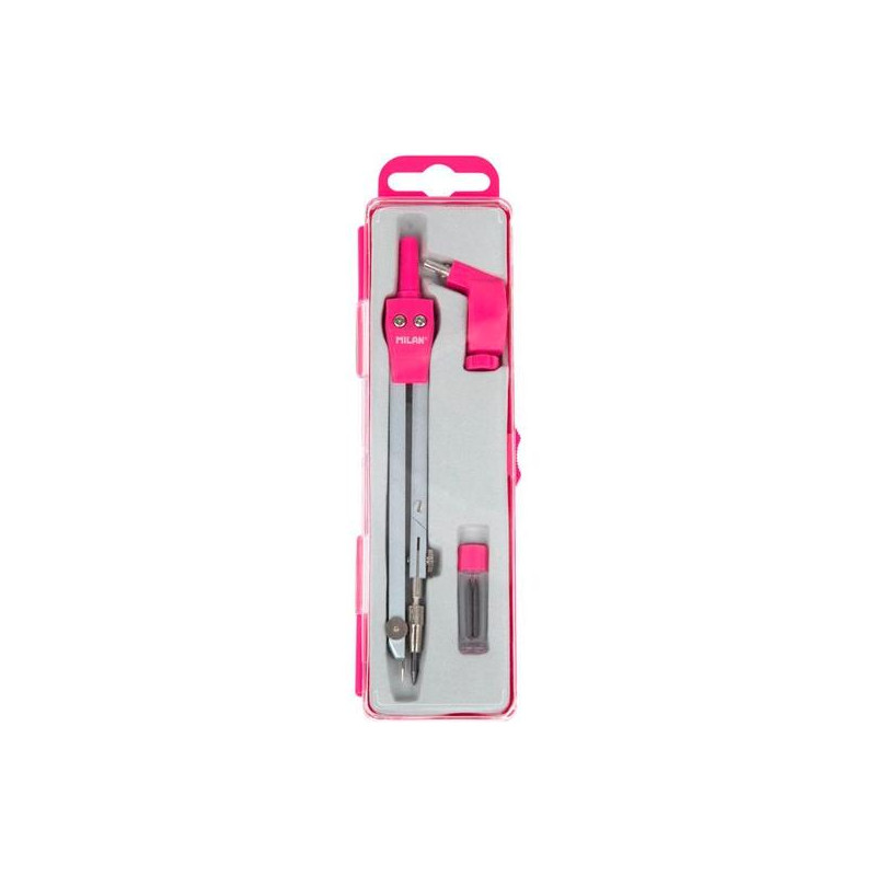(11101P) MILAN COMPÁS UNIVERSAL CON PATA ARTICULADA + ADAPTADOR + 2 MINAS SERIE ACID ROSA (11101P) MILAN COMPÁS UNIVERSAL CON PATA ARTICULADA + ADAPTADOR + 2 MINAS SERIE ACID ROSA
