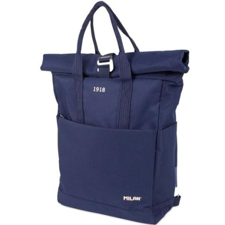 (624302SNCB) MILAN MOCHILA URBANA C/CIERRE SUPERIOR ENRROLLABLE 10L SERIE 1918 AZUL MARINO