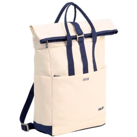 (624302SNCBG) MILAN MOCHILA URBANA C/CIERRE SUPERIOR ENRROLLABLE 10L SERIE 1918 BEIGE