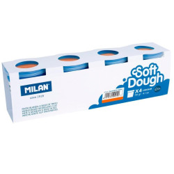 (9135113204) MILAN PASTA BLANDA SOFT DOUGH BOTE 116GR NARANJA CAJA 4 UD