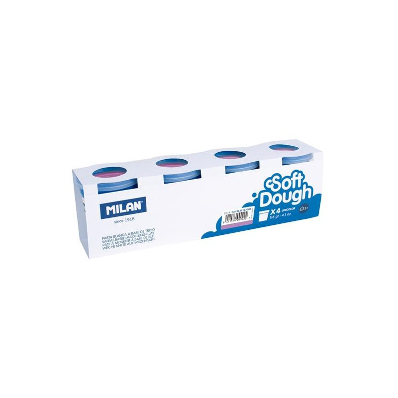(9135114004) MILAN PASTA BLANDA SOFT DOUGH CAJA 4 BOTES 116GR LILA (9135114004) MILAN PASTA BLANDA SOFT DOUGH CAJA 4 BOTES 116GR LILA