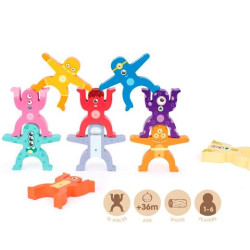 (660520) MILAN JUGUETE EDUCATIVO DE MADERA ALIENS TOWER 16 PIEZAS