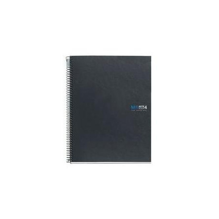 (MR2120) MIQUELRIUS CUADERNO ESPIRAL 160H A5+ 70GR 5X5MM 2 TALADROS MICROPERFORADO 4 BANDAS COLOR T/EXTRADURAS GRAFITO