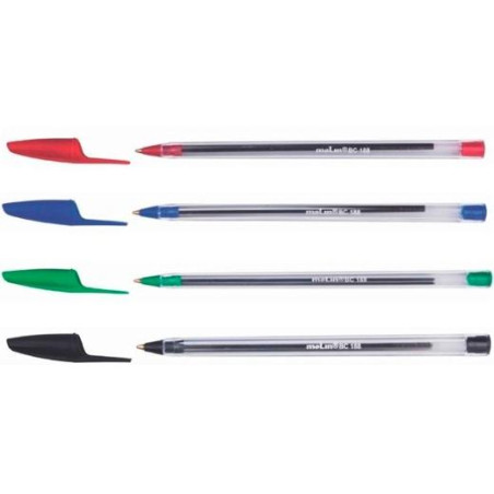 (BC188-50-9) MOLIN BOLÍGRAFO BASIC CRISTAL BALL POINT PEN NEGRO
