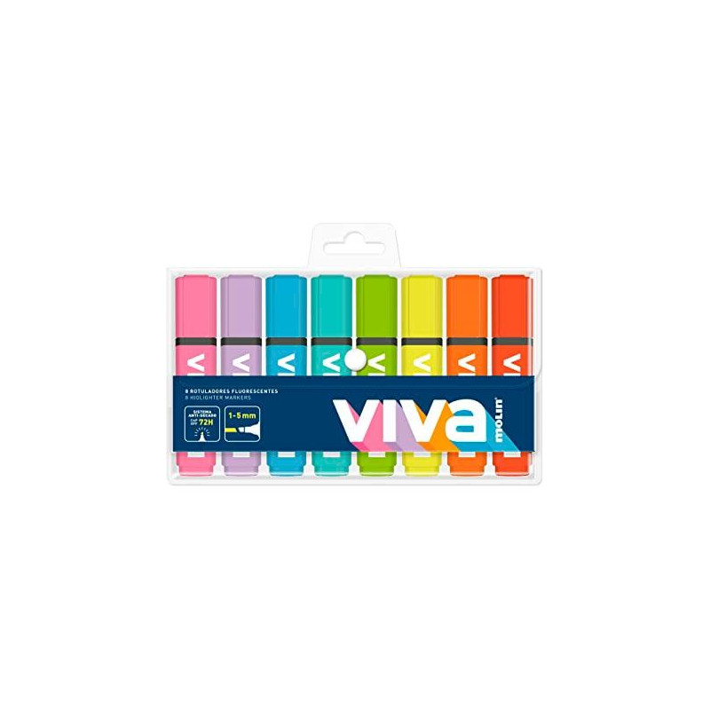 (RTF240-08W) MOLIN MARCADOR FLUORESCENTE VIVA C/SURTIDOS BLÍSTER 8 UD (RTF240-08W) MOLIN MARCADOR FLUORESCENTE VIVA C/SURTIDOS BLÍSTER 8 UD