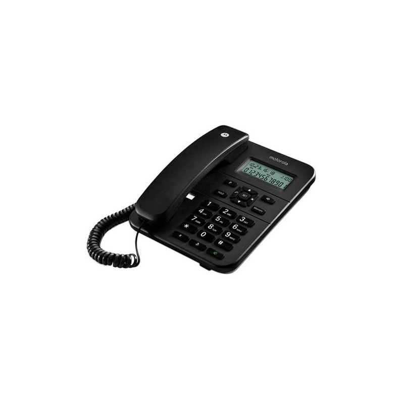 (E08000CT2N1GES03) MOTOROLA TELEFONO FIJO C/ CABLE CT202 NEGRO (E08000CT2N1GES03) MOTOROLA TELEFONO FIJO C/ CABLE CT202 NEGRO