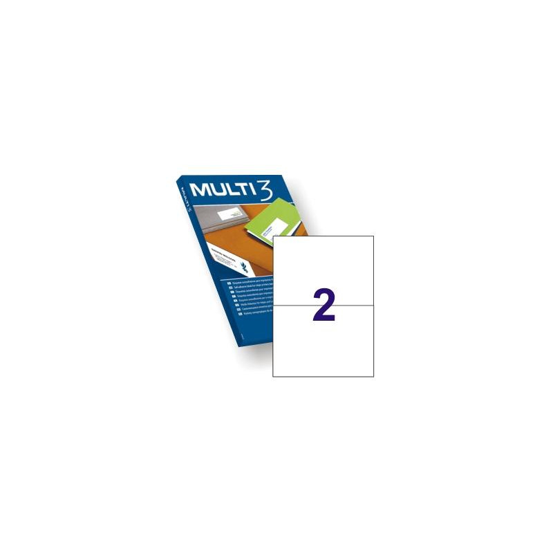 (04715) MULTI-3 ETIQUETAS ADHESIVAS 210X148MM INKJET/LÁSER C/RECTOS 2 X 100H BLANCO (04715) MULTI-3 ETIQUETAS ADHESIVAS 210X148MM INKJET/LÁSER C/RECTOS 2 X 100H BLANCO