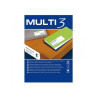 (10528) MULTI-3 ETIQUETAS ADHESIVAS 105X48 MM INKJET/LÁSER C/RECTOS 12 X 500H BLANCO