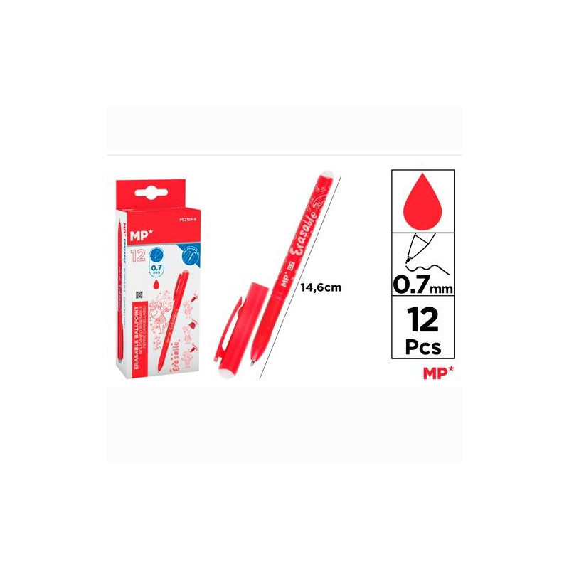 (PE212R-S) BOLIGRAFO TINTA BORRABLE CON CAPUCHÓN 0.7MM ROJO (PE212R-S) BOLIGRAFO TINTA BORRABLE CON CAPUCHÓN 0.7MM ROJO
