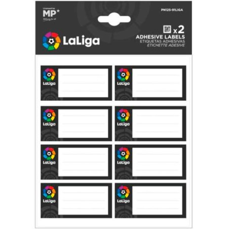 (PN125-91LIGA) ETIQUETAS ADHESIVAS PERSONALIZABLES DECORADAS LA LIGA