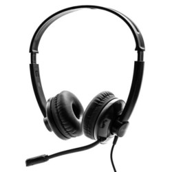 (NXAU0000003) NILOX AURICULARES MICRÓFONO BIAURAL ESTEREO C/ CABLE USB NEGRO