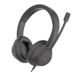 (NXAUSB02) NILOX AURICULARES MICRÓFONO BIAURAL ESTEREO C/ CABLE USB NEGRO