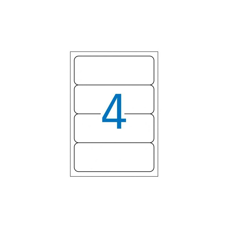 (01233) APLI ETIQUETAS ADHESIVAS PARA ARCHIVO 190X61MM INKJET/LÁSER C/ROMOS 4 X 25H BLANCO (01233) APLI ETIQUETAS ADHESIVAS PARA ARCHIVO 190X61MM INKJET/LÁSER C/ROMOS 4 X 25H BLANCO