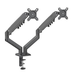 (NXDMA02B) NILOX SOPORTE DE MESA GIRATORIO E INCLINABLE 2 BRAZOS ARTICULADO HASTA 32" NEGRO