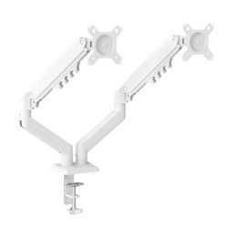 (NXDMA02W) NILOX SOPORTE DE MESA GIRATORIO E INCLINABLE 2 BRAZOS ARTICULADO HASTA 32" BLANCO