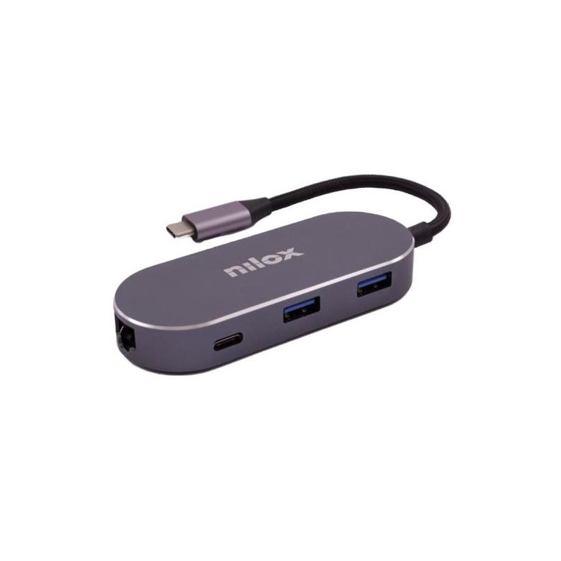 (NXDSUSBC02) NILOX DOCKING USB-C A HDMI/USB 3.0/LAN/PD (NXDSUSBC02) NILOX DOCKING USB-C A HDMI/USB 3.0/LAN/PD