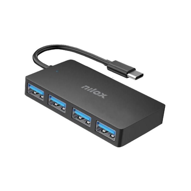 (NXHUBUSC04) NILOX HUB 4 PUERTOS USB-A 3.2 CABLE 15 (NXHUBUSC04) NILOX HUB 4 PUERTOS USB-A 3.2 CABLE 15