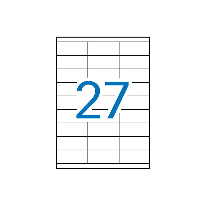 (01271) APLI ETIQUETAS ADHESIVAS 70X30MM INKJET/LÁSER C/RECTOS 27 X 100H BLANCO (01271) APLI ETIQUETAS ADHESIVAS 70X30MM INKJET/LÁSER C/RECTOS 27 X 100H BLANCO